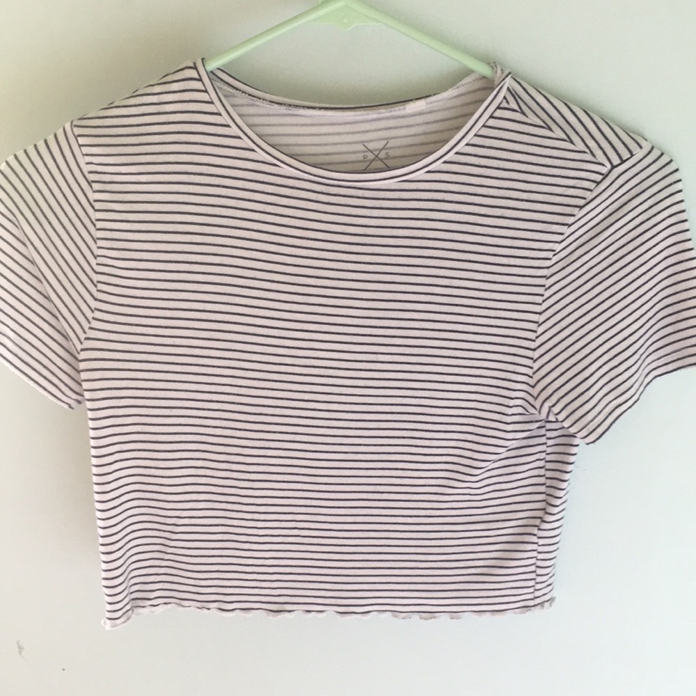 Striped croppped t shirt
